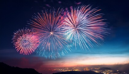 fireworks in the sky bright night high contrast