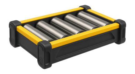 Plastic roller conveyor with corrosion-resistant rollers for a chemical factory