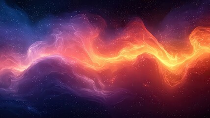 Vibrant cosmic nebula with swirling orange and purpl hues, evoking a sense of onder and exploration in astunning celestial landscae.
