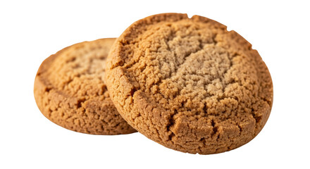 Isolated Two Ginger Cookies