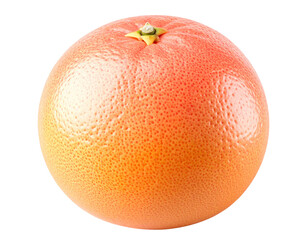 Whole Fresh Grapefruit with Smooth Skin, Realistic Detail, isolated on transparent background