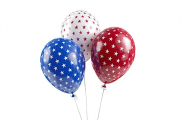 Three patriotic balloons