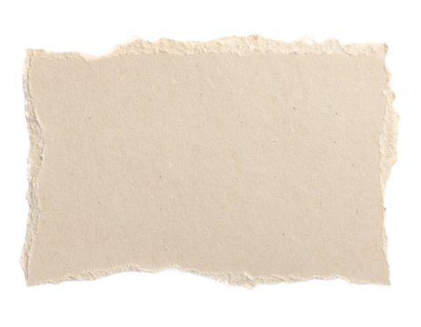 Ripped torn paper edges isolated on transparent background