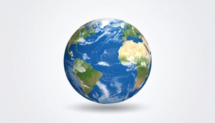 Fototapeta premium earth globe on the white 