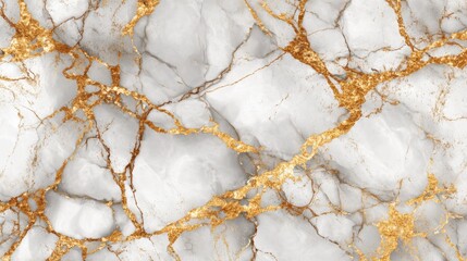 This marble pattern features intricate veins of gold interspersed with white, creating a sophisticated look suitable for upscale interiors, artwork, or design projects.