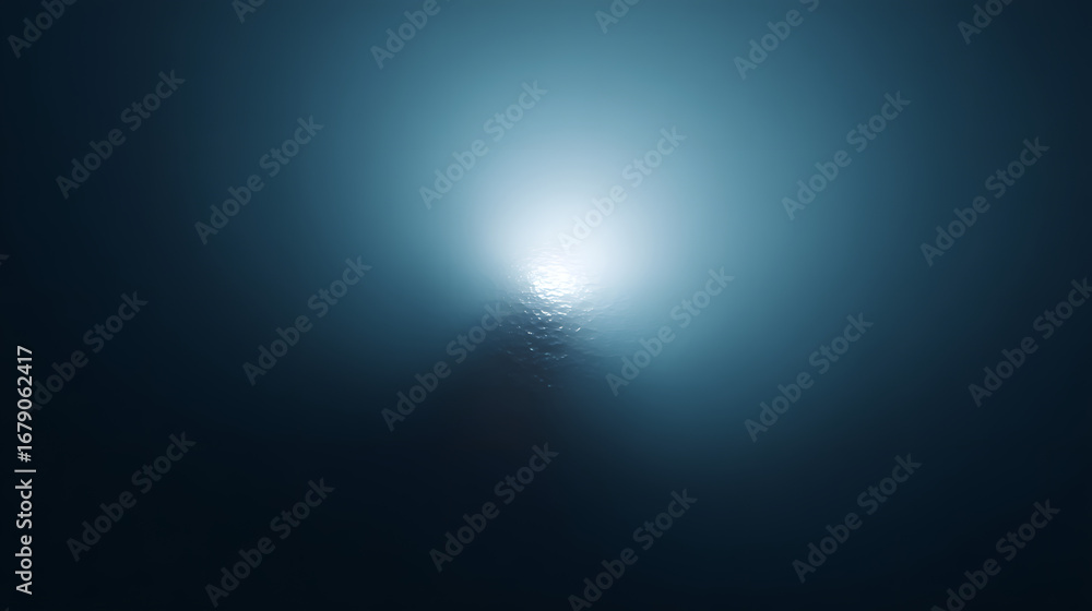 Poster abstract oceanic depths: a serene vista of the deep sea. submerged beneath the waves, an abstract im