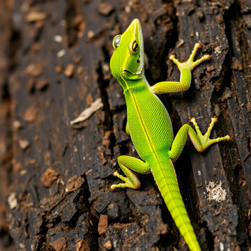 Martinique anole (Anolis roquet) or savannah anole is a species of anole lizard. It is endemic to the french island of Martinique, located in the Caribbean Lesser Antilles. Perfect camouflage on bark.