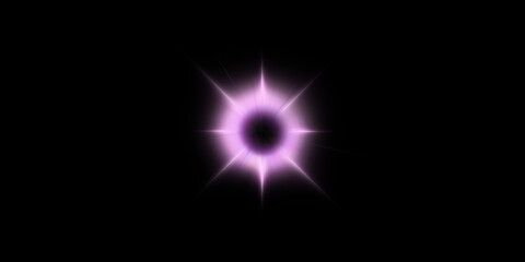 A mystical purple starburst against a dark backdrop, exuding an ethereal glow.