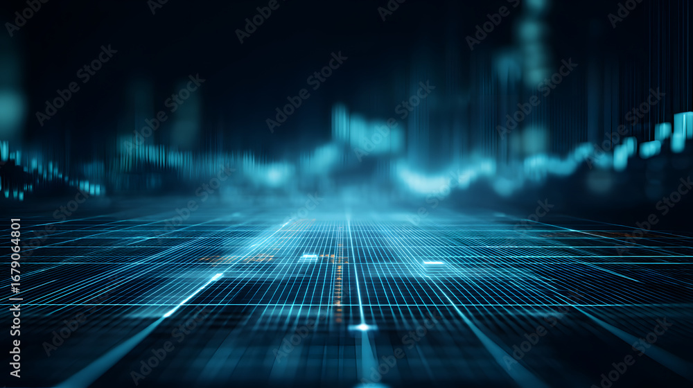Poster digital data flow visualization: a stunning visual representation of data streams and digital networ