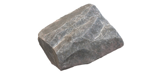 3D Render Rock Stone isolated on a Transparent Background