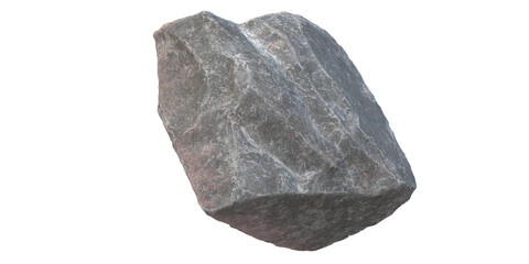 3D Render Rock Stone isolated on a Transparent Background