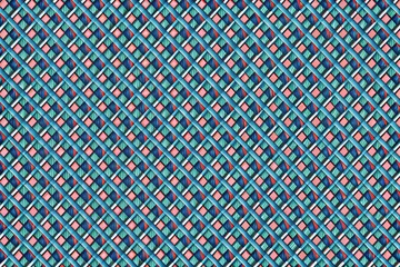 A seamless pattern with blue and orange cross and pink cross 