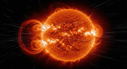 Two Brilliant Fiery Suns Illuminating the Vast Expanse of the Cosmos With Stellar Energy
