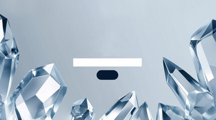 Crystal Gemstone and Technology: Minimalist image of luminous gemstones with a technological interface symbol evokes innovation and luxury.