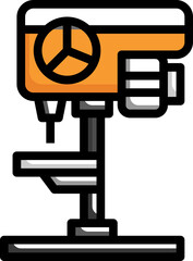 Drill machine icon set.Electric screwdriver glyph icon. Symbol, logo illustration. Vector graphics.hand drill icon design, flat style icon collection.