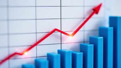 Financial Growth and Investment Concept with Money, Currency Notes and Business Planning