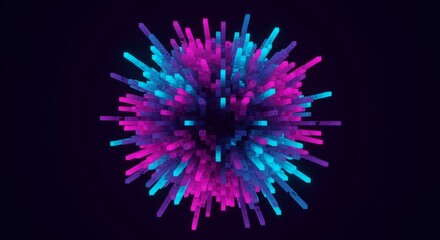 Digital pixel burst logo