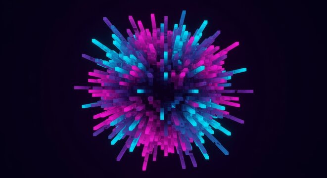 Digital pixel burst logo