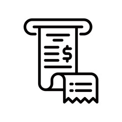 Receipt line icon