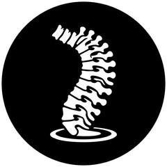 Professional medical icon representing the human cervical spine for health and wellness