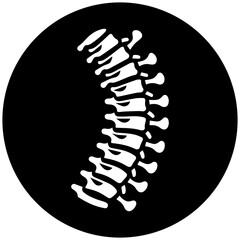 Professional medical icon representing the human cervical spine for health and wellness