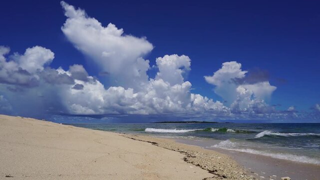 南国の美しいビーチと紺碧の空