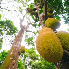 Jackfruit on a tree