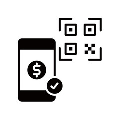 Qr Pay glyph icon