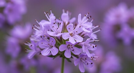 Purple Flower Blossom Close-Up in Garden.