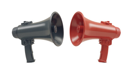 Confrontation of views, a visual representation of different opinions and opposing communication