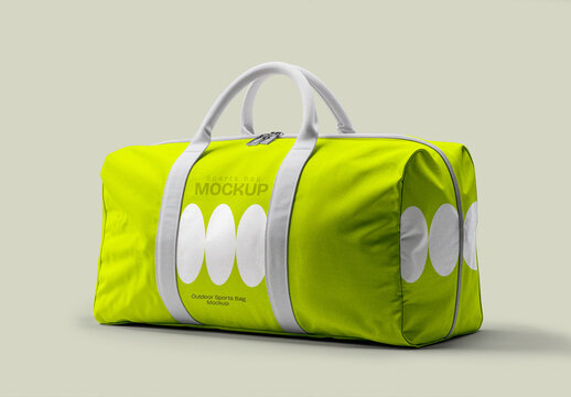 Sports Travel Duffle Bag Mockup for Gym & Fitness