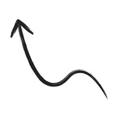 筆書きの矢印単品アイコン　