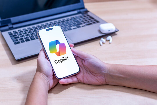 Beer Sheva, Israel. August 26, 2025: Copilot app logo on an Apple iPhone screen.