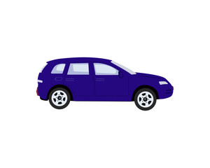 Isolated blue car toy for kids - Vector