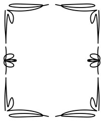 Frame decorative white background 