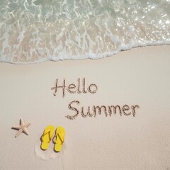 Fototapeta premium inscription on the beach