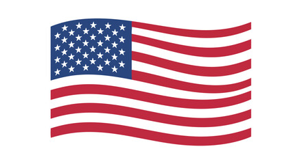 Fototapeta premium Stars and Stripes Forever: A Symbolic Representation of American Identity and Patriotism Displayed Through Waving Red, White and Blue Colors