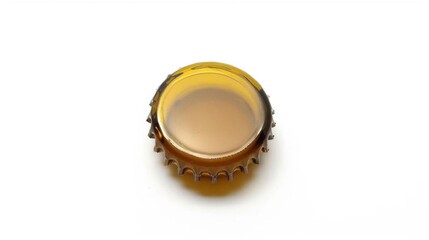 3D Bottle Cap Advertisement: Shiny Silver Crown Cap & Foaming Beer for Alcoholic Drinks Commercial