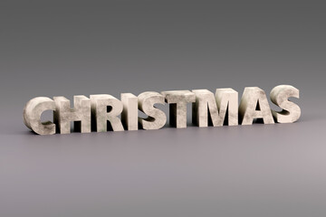 Soft style Christmas mood sign Party Modern Minimal New Year Concept- 3D render Illustration