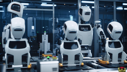 Modular Self-Assembling Robots Coordinate On A Smart Factory Line, Using AI-Guided Automation For...