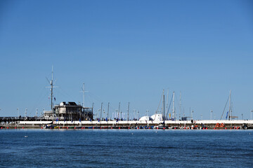 Wooden pier in the Sopot, Poland. It is the longest wooden pier in Europe with 511,5 m long