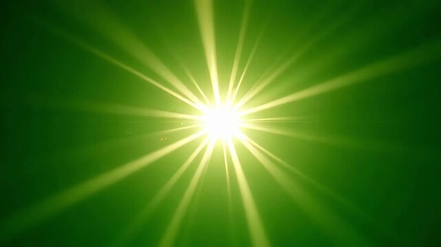 Bright green starburst light effect radiating outwards