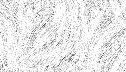 White Abstract Fiber Grunge Canvas Texture – Distressed Wavy Overlay Scratched Pattern Vector Background