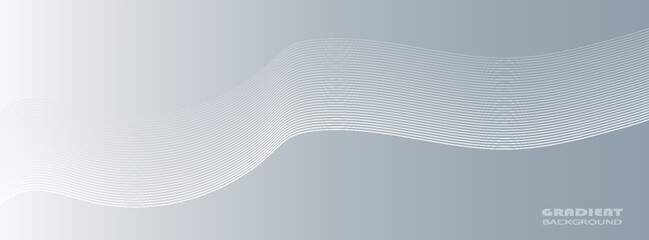 Gray and white abstract background with flowing particles. Digital future technology concept. eps10