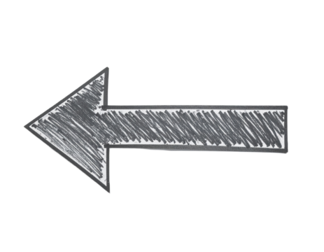 hand drawn arrow on transparent background