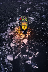 Icebreaker in gulf of Finland