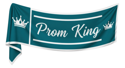 Isolated 'Prom King' Banner