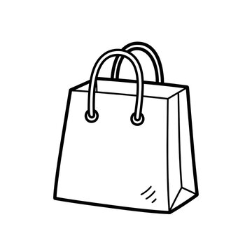 recommend clip art: Simple sketch of a shopping bag (1)
