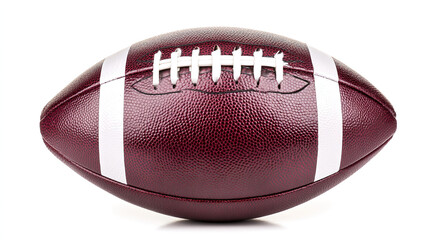 American football isolated on white surface in a clean product shot.