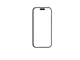 Clean vector illustration of a modern smartphone with a blank screen, perfect for app presentations or website designs.  Easy to use and customize.